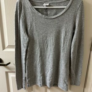PINK Victoria's Secret Heather Gray Long Sleeve Top